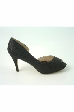 Mid Heels^Glitz Shoes Sabatine Mid Heel Peep Toe - 31438 Black