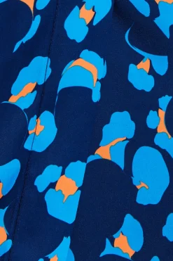 Midi Dresses^Liquorish Abstract Print Midi Fake Wrap Dress Blue
