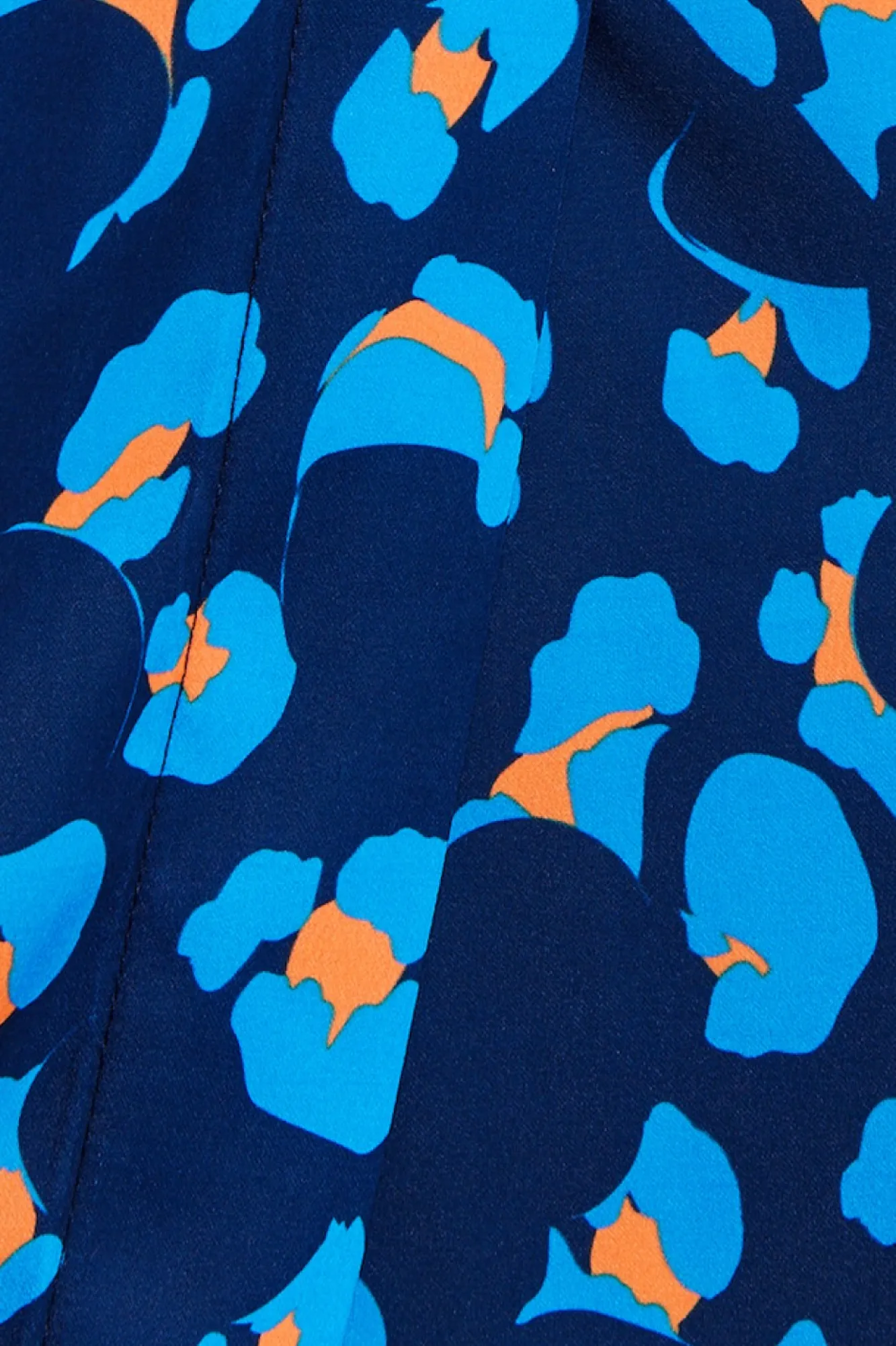 Midi Dresses^Liquorish Abstract Print Midi Fake Wrap Dress Blue