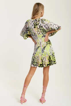 Mini Dresses^Liquorish Abstract Print Mini Dress Multicolour