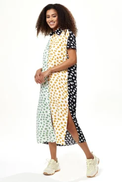 Midi Dresses^Liquorish Animal Print Oversized Shirt Dress Multicolor