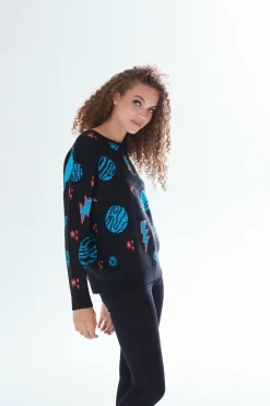 Jumpers^Liquorish Cosmic Pattern Jumper Multicolor
