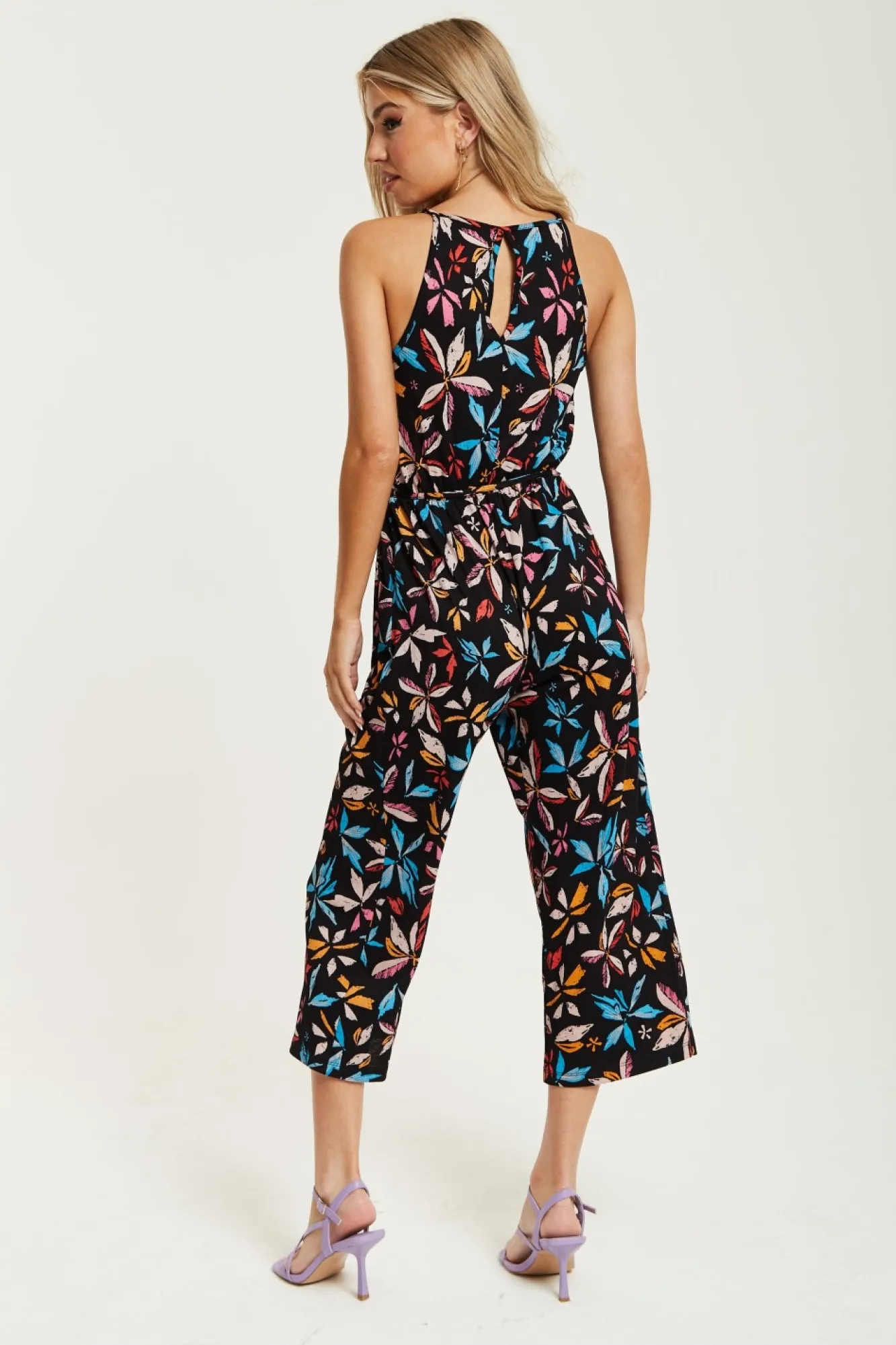 Jumpsuits^Liquorish Floral Print Jumpsuit With Straight Legs Multicolour