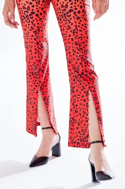 Trousers^Liquorish Leopard Print Ombre Suit Trousers Multiorange