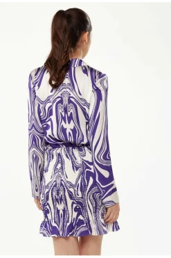 Mini Dresses^Liquorish Marble Print Dress In Purple