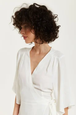 Midi Dresses^Liquorish Midi Wrap Dress In White