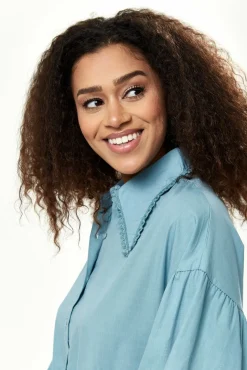 Mini Dresses^Liquorish Oversized Shirt Dress In Blue