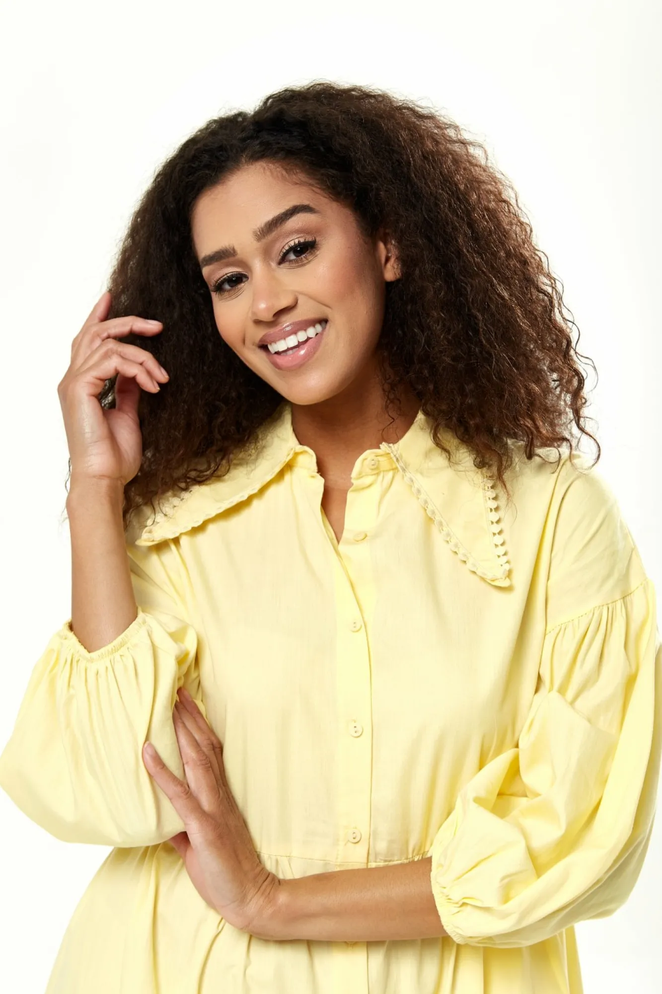Mini Dresses^Liquorish Oversized Shirt Dress In Yellow