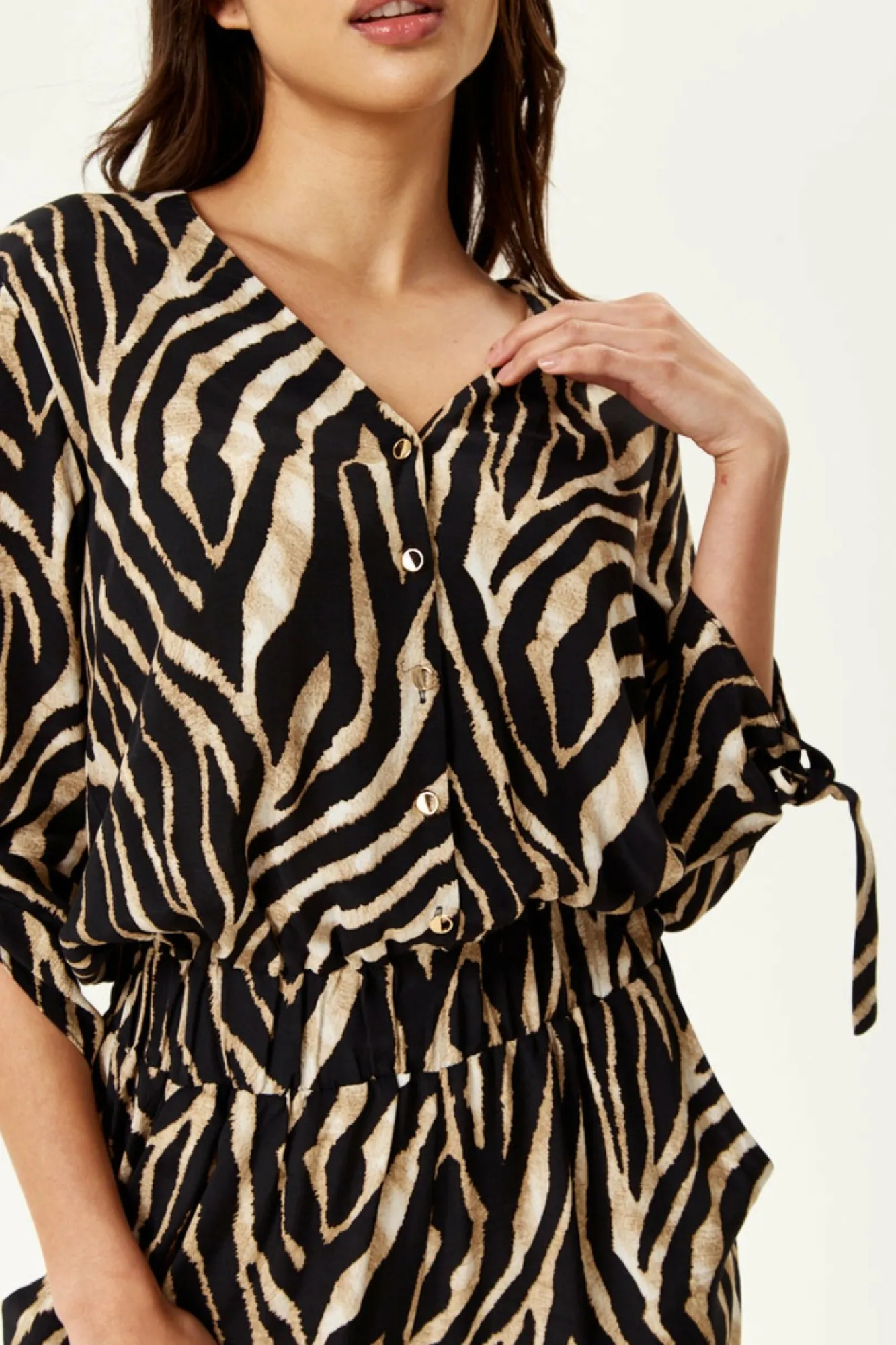 Jumpsuits^Liquorish Print Jumpsuit Zebra
