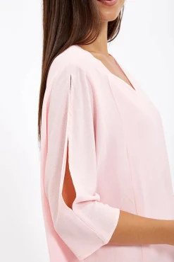 Mini Dresses^Liquorish Relaxed Fit Midi Dress With Pockets Pink