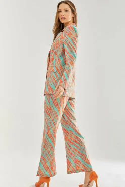 Outerwear^Liquorish Scribble Print Blazer Orange