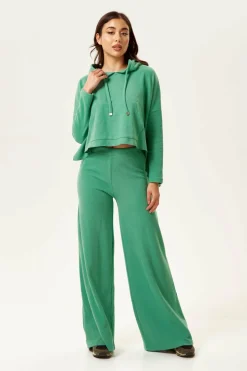 Loungewear & Sleepwear^Liquorish Wide-Leg Tracksuit Pant In Green