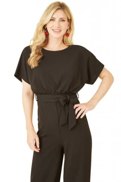 Jumpsuits^Mela London Batwing Stretch Jumpsuit Black