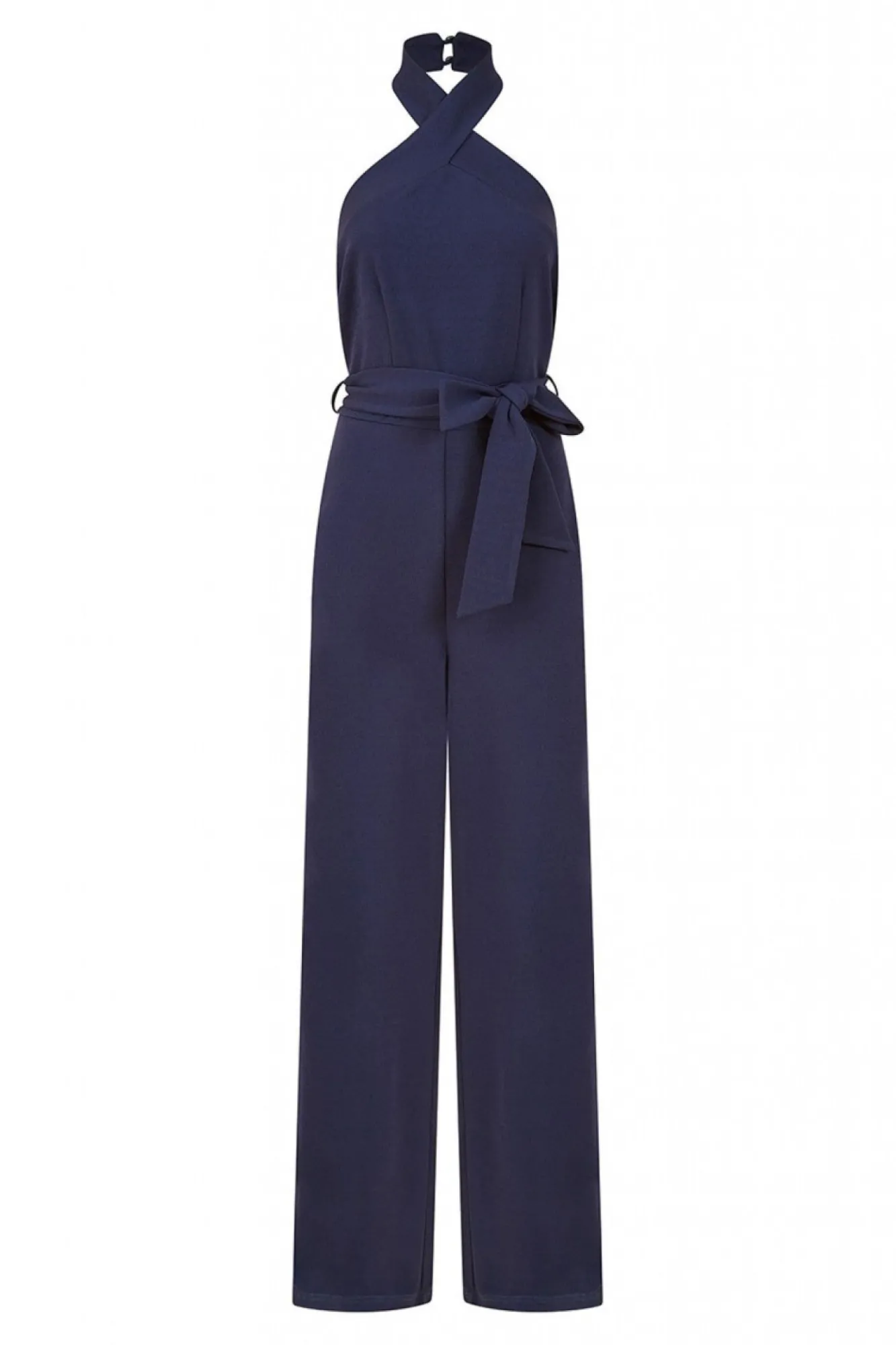 Jumpsuits^Mela London Cross Over Halter Neck Jumpsuit Navy