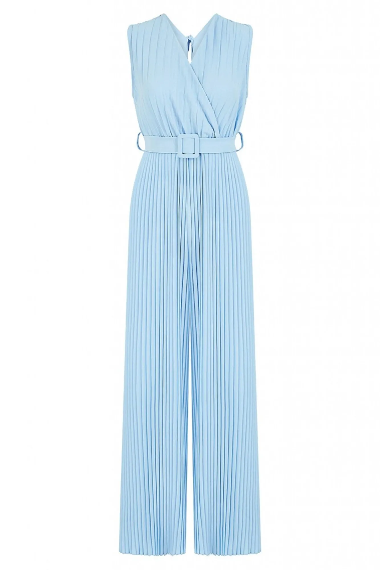 Jumpsuits^Mela London Pleated Jumpsuit With Belt Blue