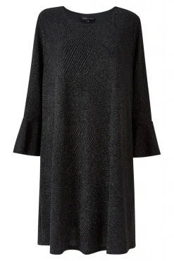 Mini Dresses^Mela London Sparkle Tunic With Fluted Sleeves Black