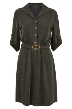 Mini Dresses^Mela London Sparkly Shirt Dress Black