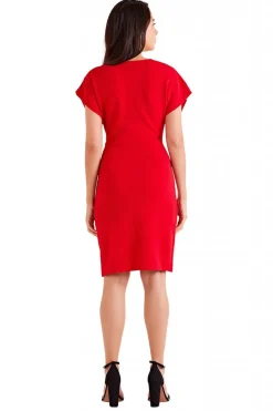 Mini Dresses^Mela London Wrap Front Dress Red