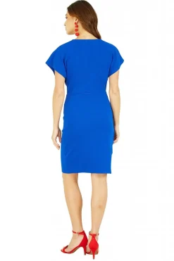 Mini Dresses^Mela London Wrap Front Dress Blue