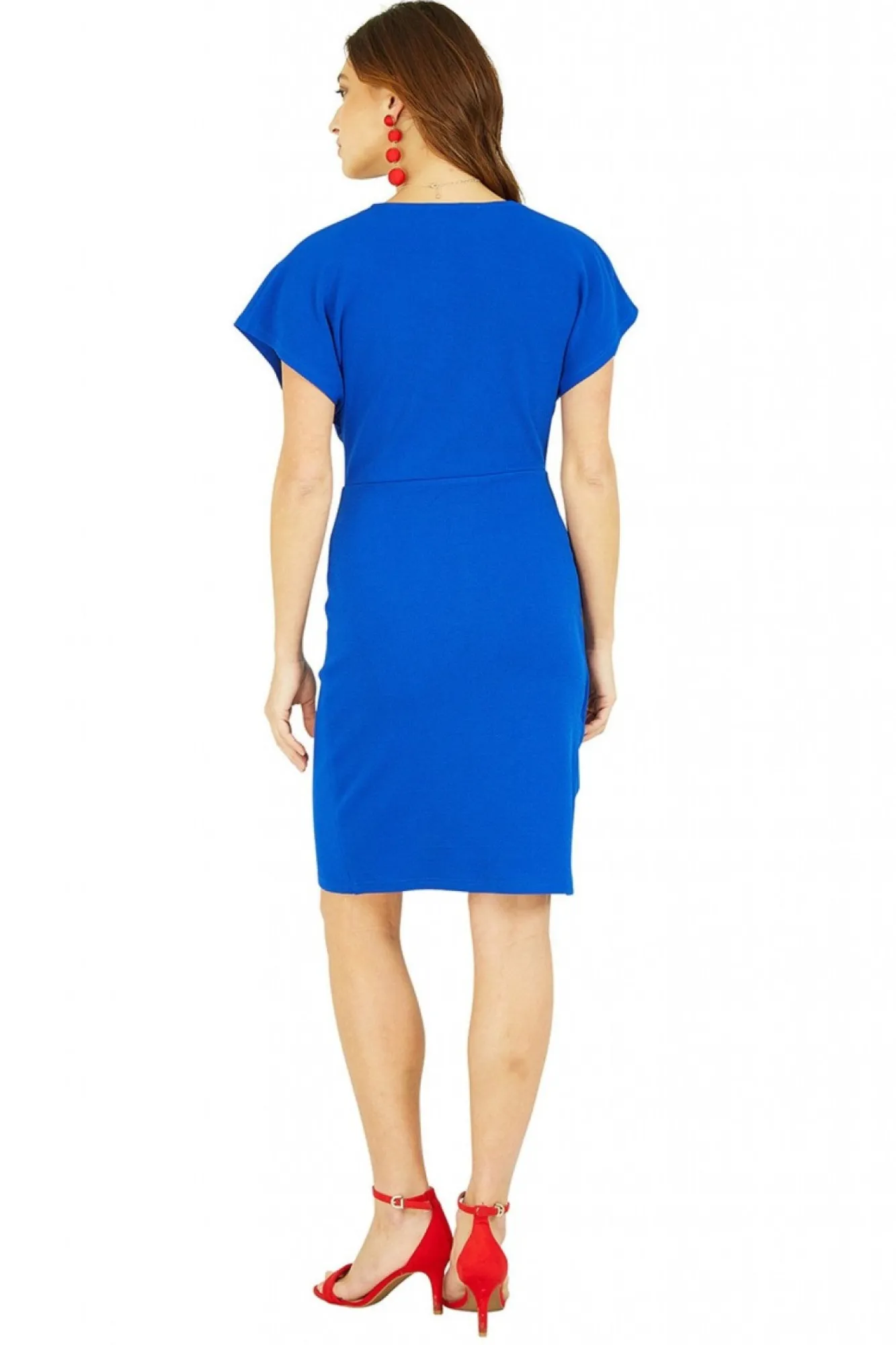 Mini Dresses^Mela London Wrap Front Dress Blue