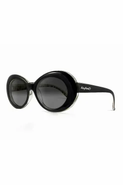 Sunglasses^RubyRocks Ladies 'Antigua' Oval Sunglasses In Black