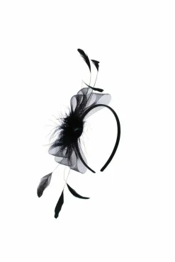 Hats & Fascinators^RubyRocks Madina Fascinator Black