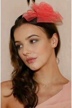 Hats & Fascinators^RubyRocks Norita Fascinator Coral