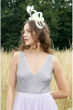Hats & Fascinators^RubyRocks Ramona Fascinator Beige