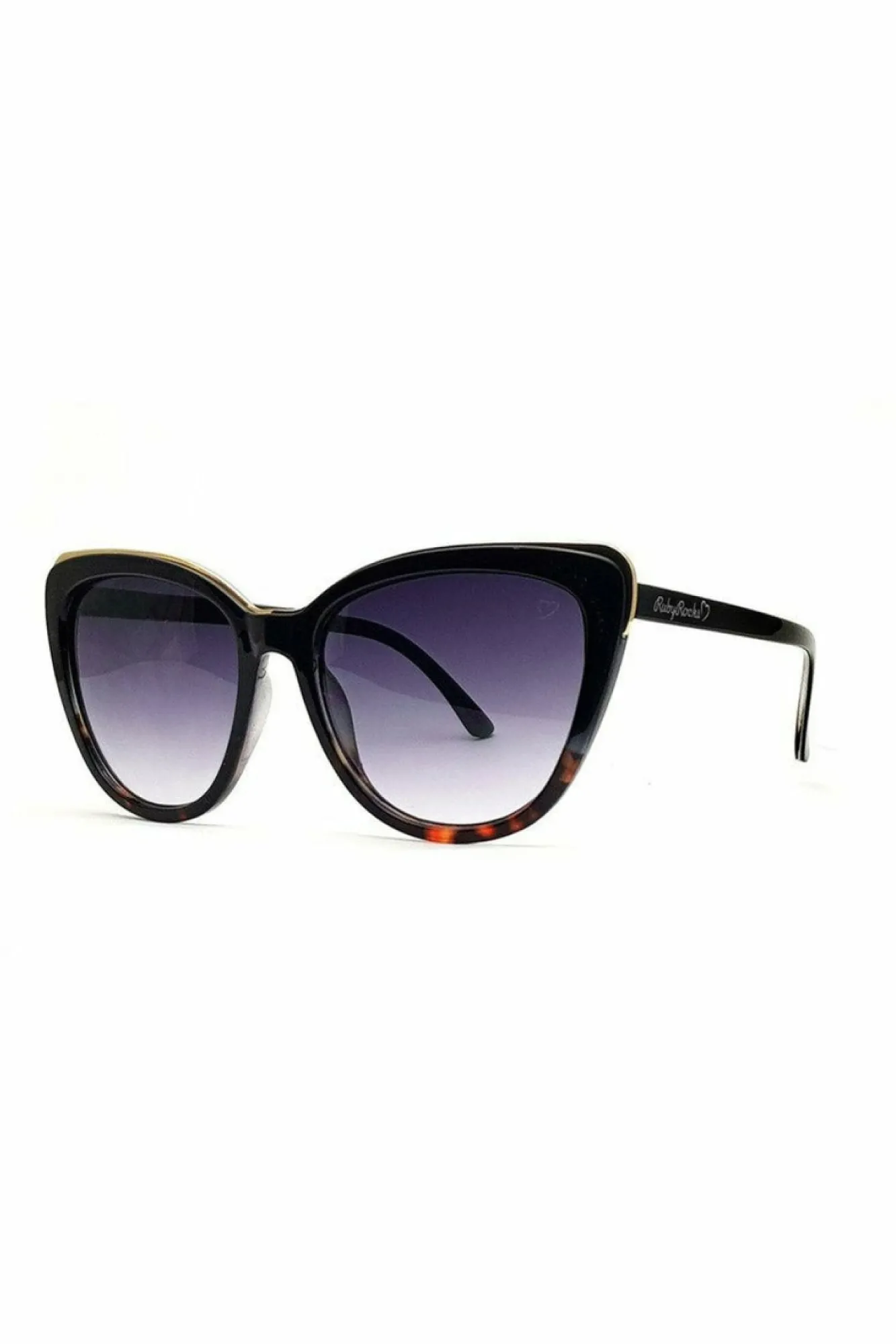 Sunglasses^RubyRocks 'Roseanne' Cateye Sunglasses In Tort Black