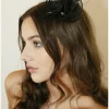 Hats & Fascinators^RubyRocks Tona Facinator Black