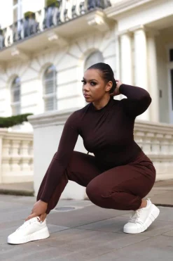 Trousers^SETSOFRAN London Chocolate Joggers For Women Brown