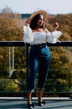 Crop Tops^SETSOFRAN London Ruffle Crop Top White
