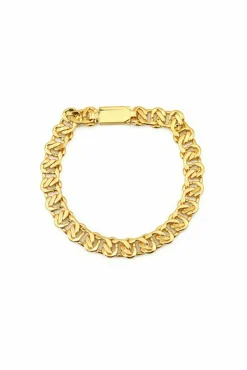 Jewellery^White Leaf Chain Link Bracelet In Gold