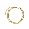 Jewellery^White Leaf Long Links Bracelet In Gold