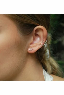 Jewellery^White Leaf Shooting Stars Earring In Sterling Silver