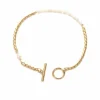 Jewellery^White Leaf Snake Chain & Pearl Bracelet In Gold