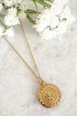 Jewellery^Wisteria London Apollo Coin Necklace Gold