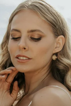 Jewellery^Wisteria London Bee Coin Earrings Gold