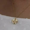Jewellery^Wisteria London Bee Coin Necklace Gold