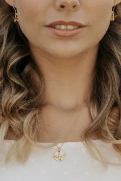 Jewellery^Wisteria London Bee Coin Necklace Gold