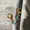 Jewellery^Wisteria London Cadence Turquoise Huggie Hoop Earrings Blue