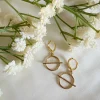 Jewellery^Wisteria London Cora Mini Circle Huggie Hoop Earrings Gold