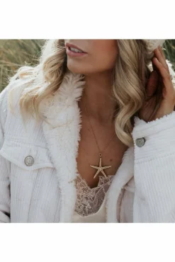 Jewellery^Wisteria London Cordelia Starfish Necklace Gold