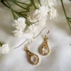 Jewellery^Wisteria London Esmeralda Clear Teardrop Earrings White