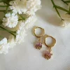 Jewellery^Wisteria London Jellyfish Huggie Hoop Earrings Pink