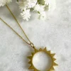 Jewellery^Wisteria London Marisol Sunburst Necklace Gold