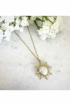 Jewellery^Wisteria London Soleil Sunburst Necklace Gold