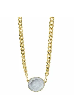 Jewellery^Yaa Yaa London Mega Natural Gemstone Chunky Gold Neck White