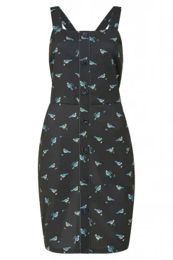 Mini Dresses^Yumi Blue Tit Dungaree Dress Black