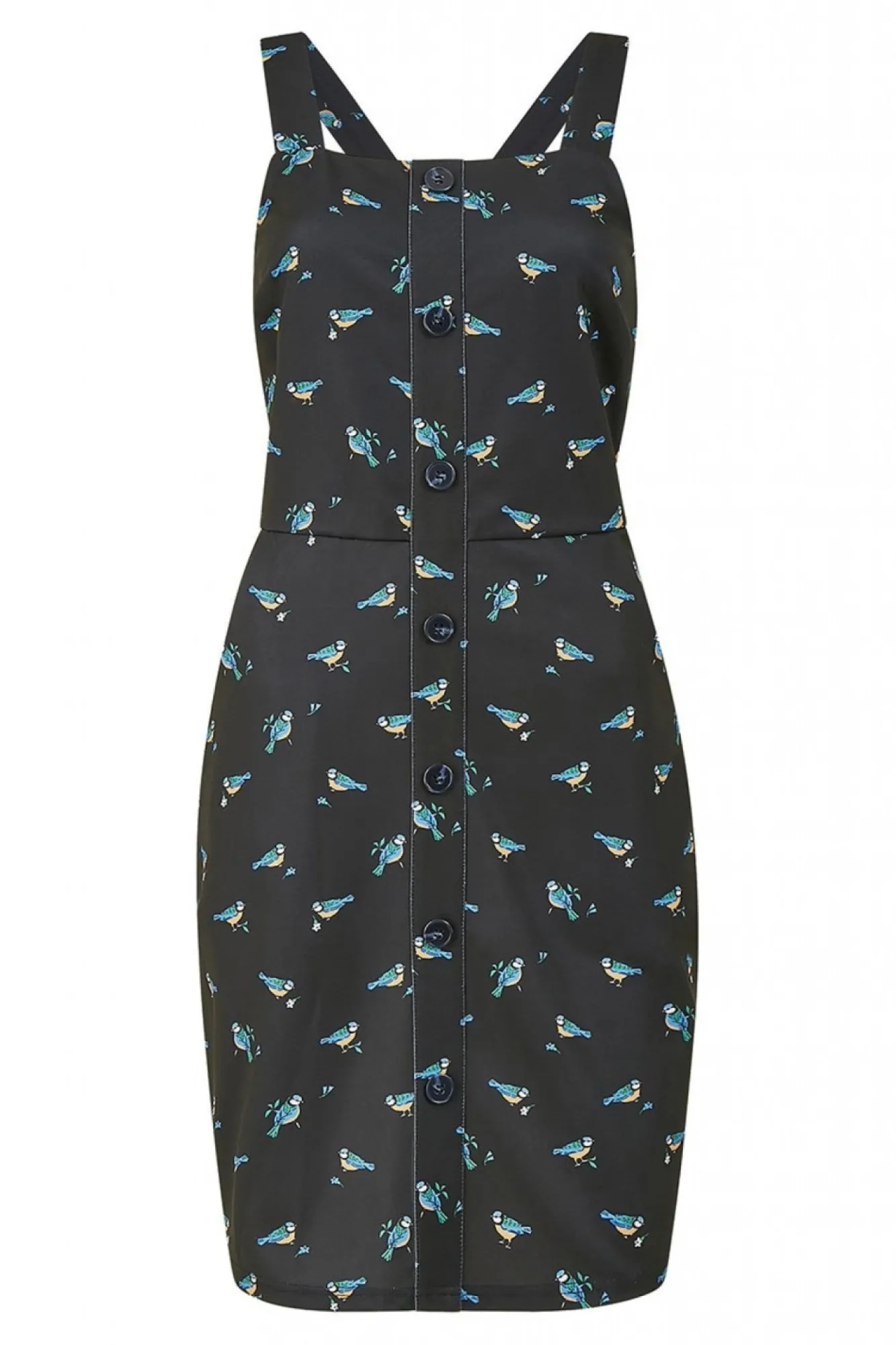 Mini Dresses^Yumi Blue Tit Dungaree Dress Black